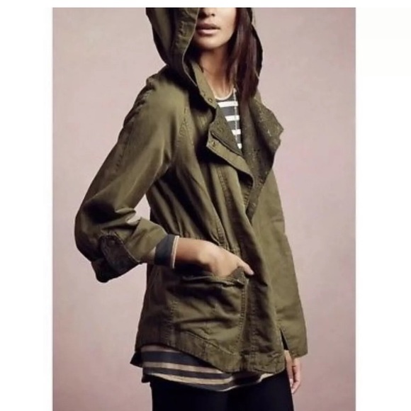 Anthropologie Jackets & Blazers - Anthropologie Hei Hei Olive Green Anorak Size Med